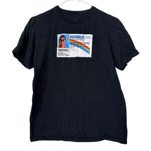 Philcos Superbad McLovin Hawaii Drivers License Black Graphic T-Shirt Size Small